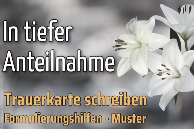 Trauerkarte schreiben: Beispiele für Ihre persönliche Anteilnahme