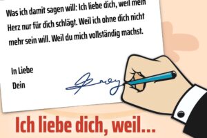 Ich liebe dich, weil... 10 Gründe, warum ich dich liebe