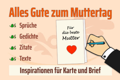 Muttertagssprüche: Mit liebevollen Versen an die Mutter denken