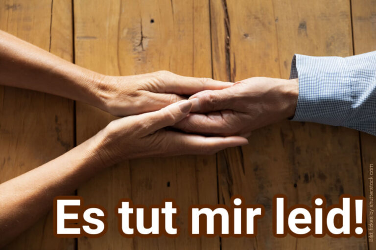 Es tut mir leid! Die aufrichtige Entschuldigung