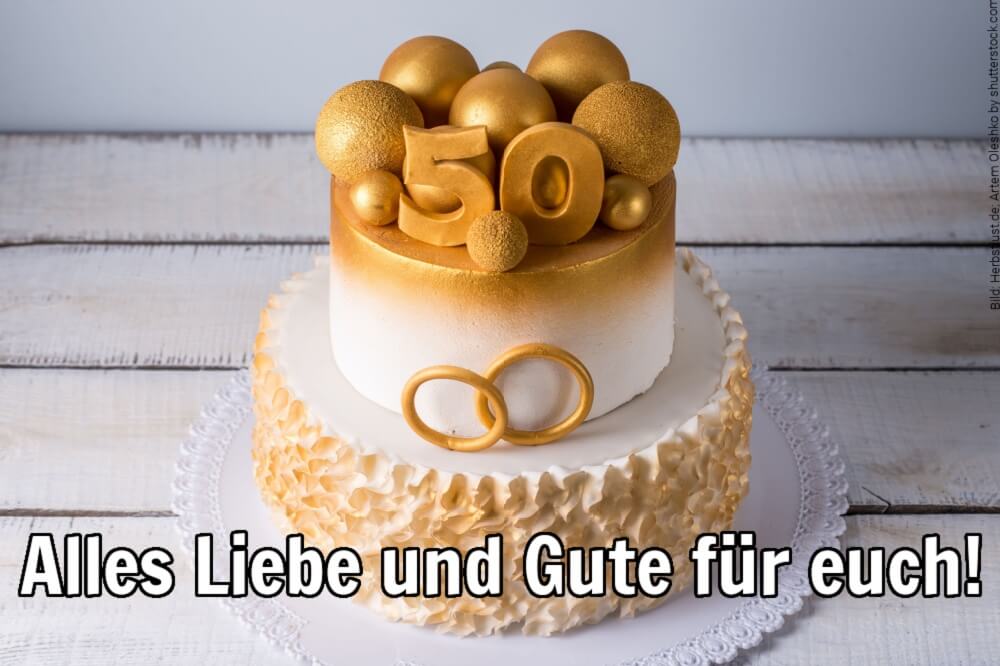 Goldene Hochzeit Goldhochzeit 50 Hochzeitstag Hochzeitstorte