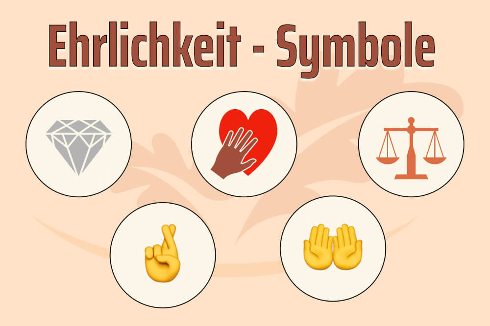 Ehrlichkeit Symbole Herz Diamant Offene Hand